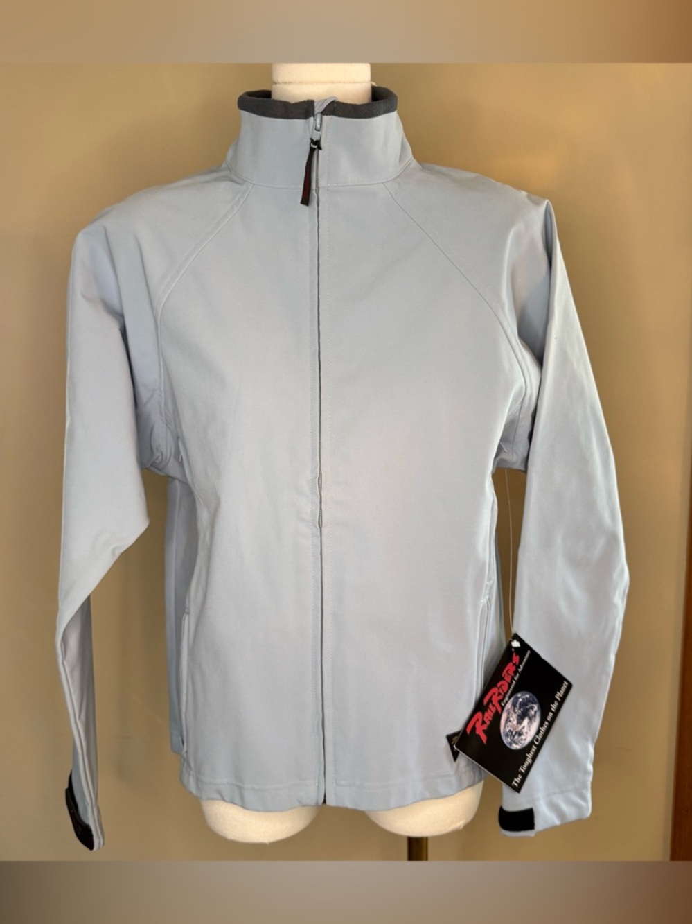 NWT Rail Riders Contours Soft Shell Jacket Womens Medium Light Blue